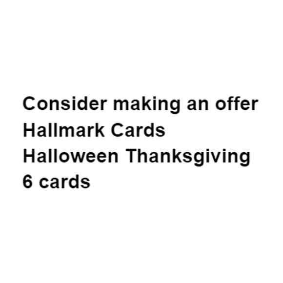 Hallmark Halloween Thanksgiving Cards 6 ct Boo Ghost Turkey Skull Spider Gourds - Picture 2 of 8